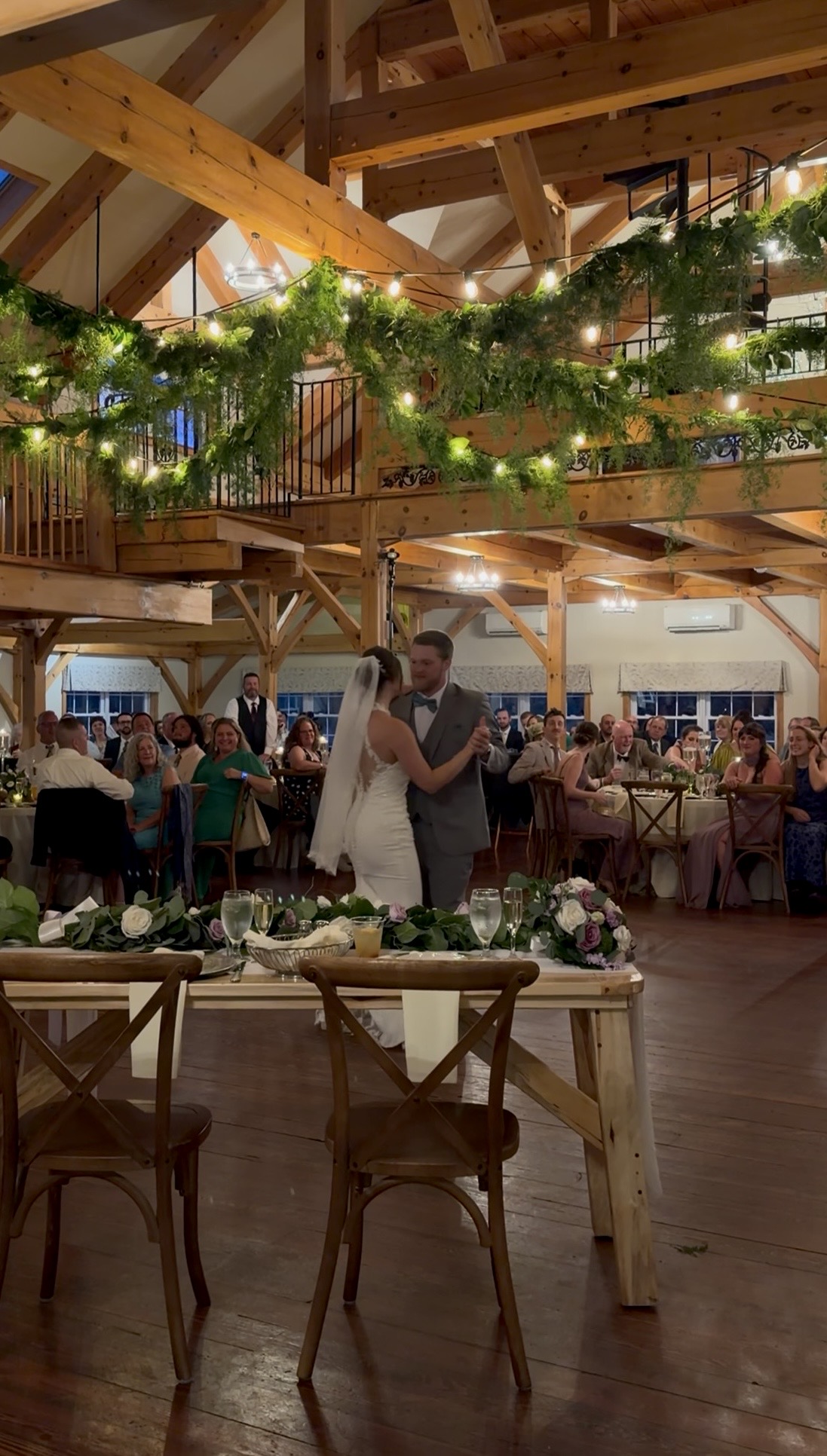 The first dance under Zorvino's green-canopied barn | Photography: @solarephotos