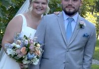 "Amy and Jon at their dusty blue vineyard wedding at Zorvino Vineyards — Sandown NH August 2026"